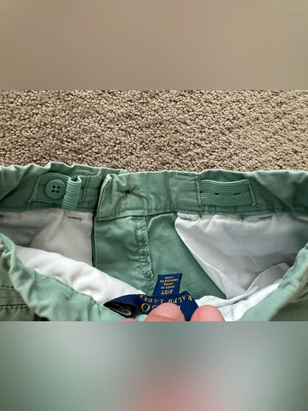 Ralph Lauren 2T Kids Green Cotton Shorts
